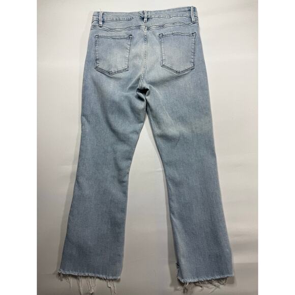 Frame Denim Women's Le Crop Mini Boot Blue Denim Jeans - Size 32 (31x27) - Picture 2 of 5